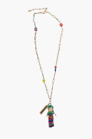 Collana TBD 09 a Catena in Effetto Dorato con Bambolina