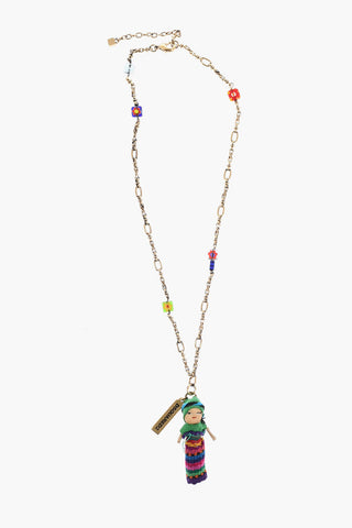 Collana TBD 09 a Catena in Effetto Dorato con Bambolina