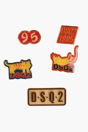 Set 5 Paiadi Spille In Metallo con Monogram