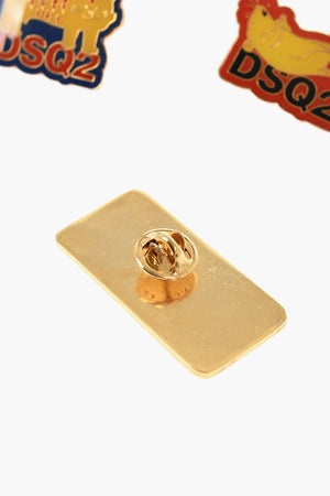 Set 5 Paiadi Spille In Metallo con Monogram