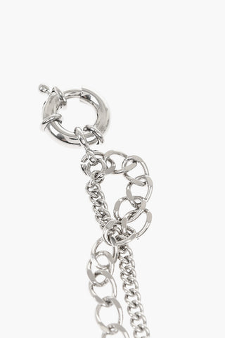 Collana a Catena Effetto Argentato con Charms