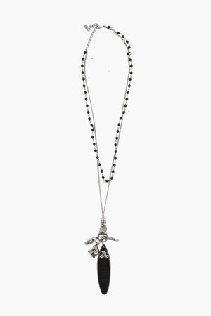 Chain Necklace D2 SURF with Charm and Beads