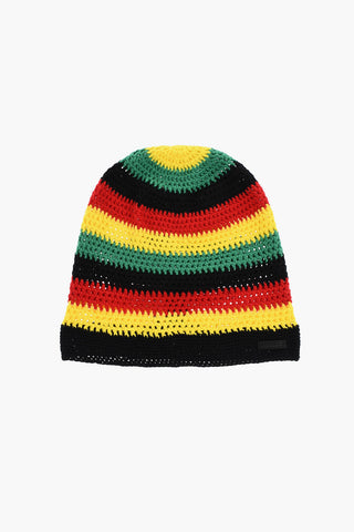 Mehrfarbige Beanie aus Wolle
