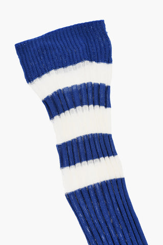 Long Two-Tone Ribbed Socks