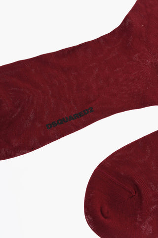 Nylon and Cotton Long Socks with Tone on Tone Monogram