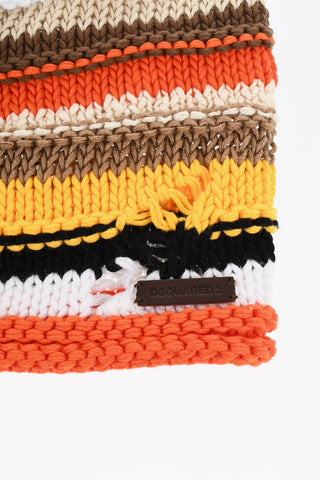 Multicolour Linen-and-Cotton Beanie