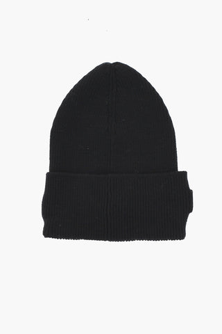 Beanie in Lana con Logo Tono su Tono