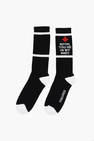 Calzini Lunghi a Costine Bicolore