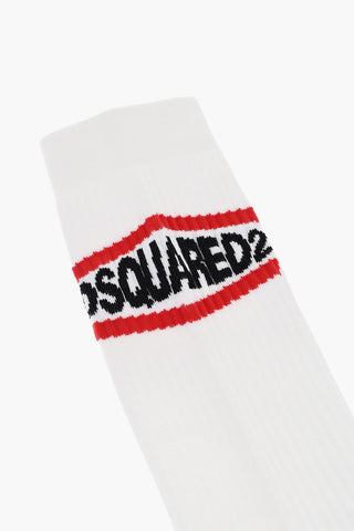 Ribbed Long Socks with Contrasting Detail