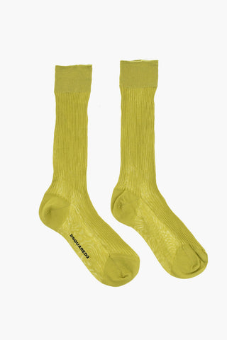 Long Silk Solid-Color Socks