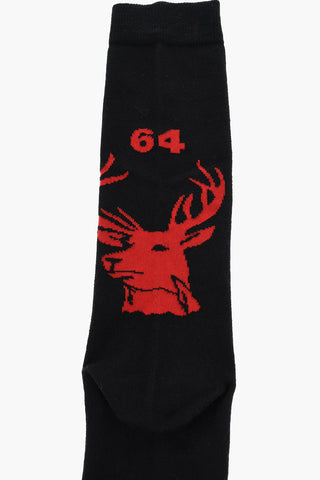 Cotton long Socks with Contrasting Embroidery