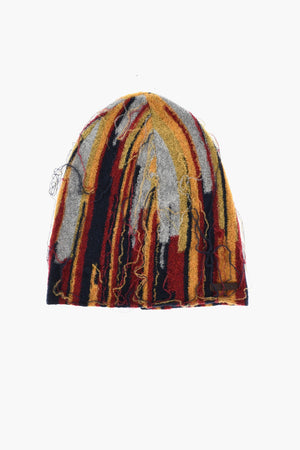 Mehrfarbige Mütze Aus Wolle Und Nylon