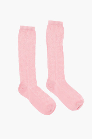 Durchbrochene Lange Socken In Uni