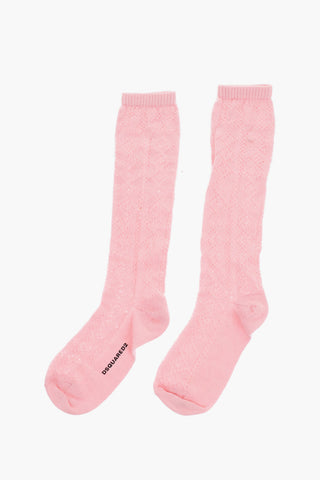 Durchbrochene Lange Socken In Uni