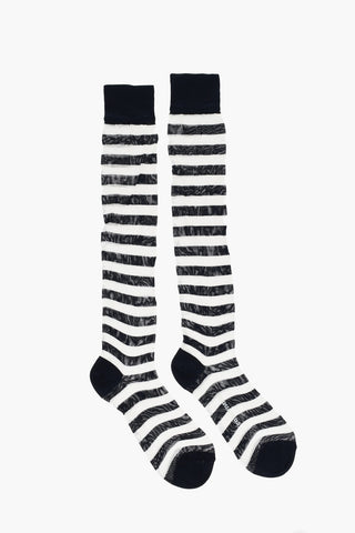Long Two-Tone Striped Socks