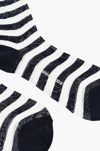 Long Two-Tone Striped Socks