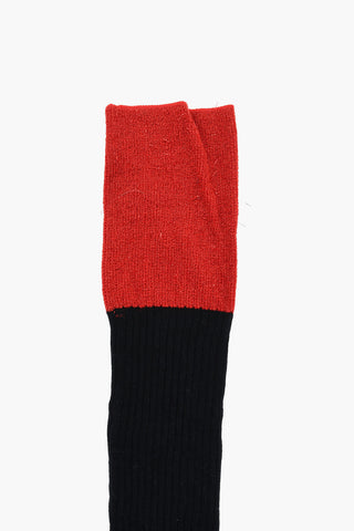 Lange Zweifarbige Socken Mit Lurex-Detail