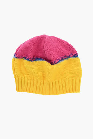 Zweifarbige Beanie mit gesticktem Monogramm
