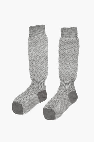 Perforated Metallic Fabric Socks