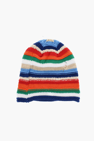 Multicolor Linen-and-Cotton Beanie