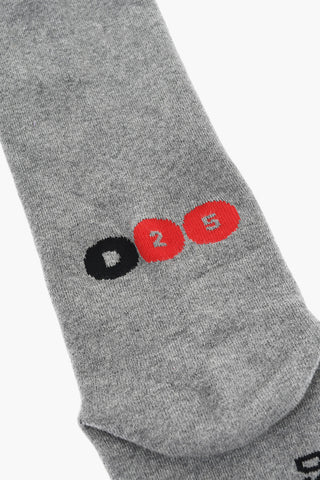 Cotton Blend Long Socks with Embroidery
