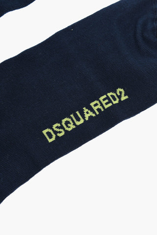 Cotton and Nylon Socks With Embroidery