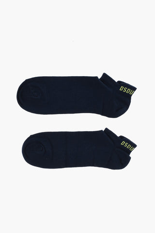 Cotton and Nylon Socks With Embroidery