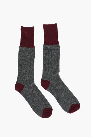 Solid Color Wool Blend Long Socks