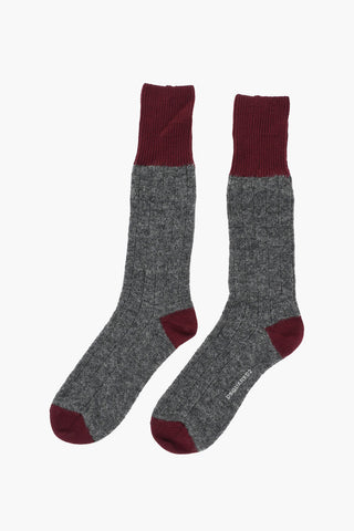 Solid Color Wool Blend Long Socks