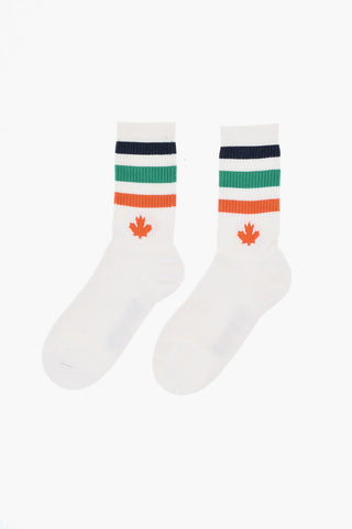 Cotton Long Socks with Rib Details