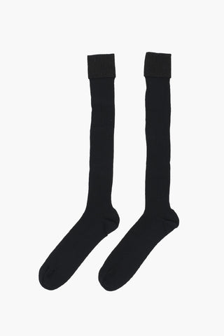 Lange Gerippte Socken Mit Glitzer-Details