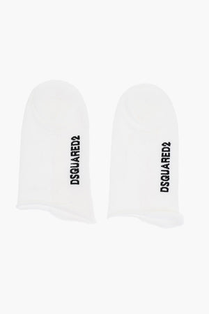 Cotton and Stretch Nylon Socks with Contrast Logo