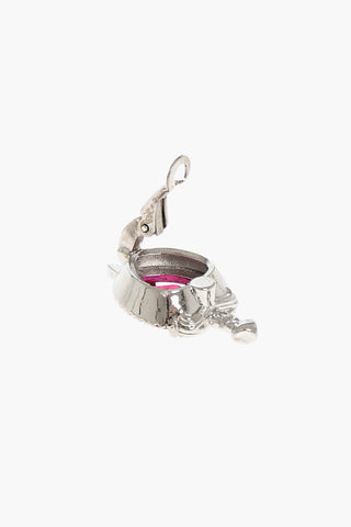 Heart Shaped Stone Clip-On Single Earring