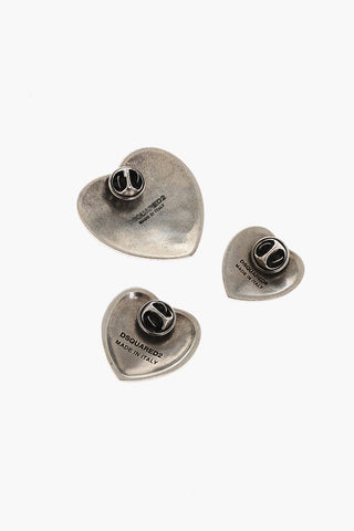 Heart Shaped Open Your Heart Metal Brooches
