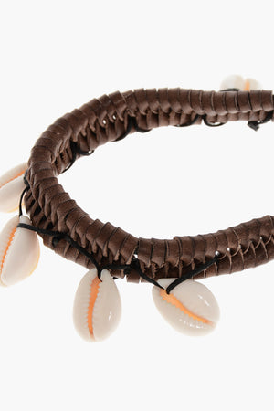 Cavigliera In Pelle con Conchiglie