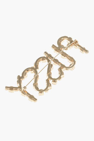 Spilla Effetto Dorata con Gioielli e Perline