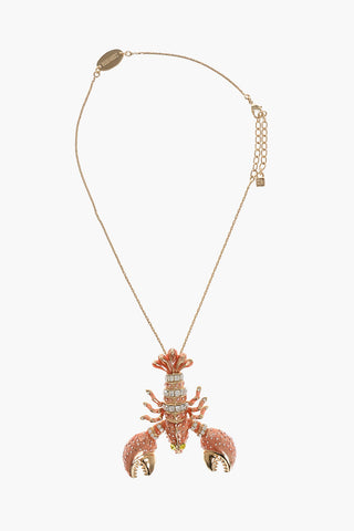 Gold-Effect Necklace with Lobster Pendant