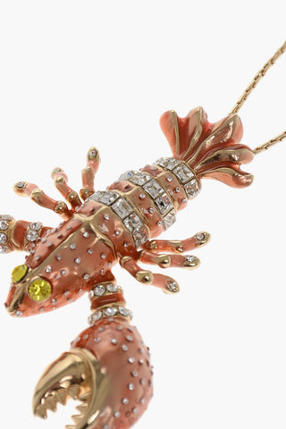Gold-Effect Necklace with Lobster Pendant