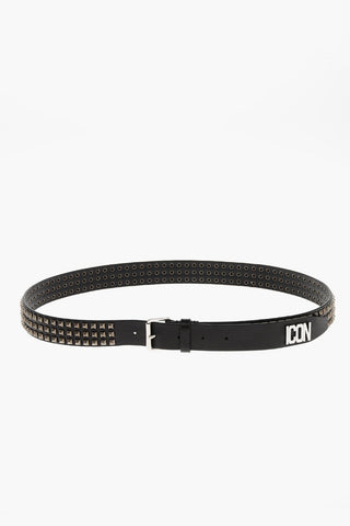 Cintura ICON in Pelle Borchiata 30mm