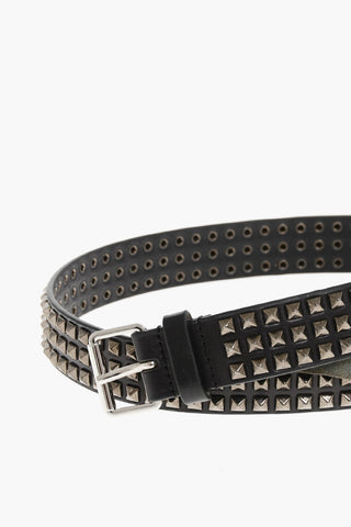 Cintura ICON in Pelle Borchiata 30mm