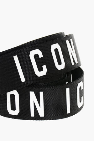 Cintura ICON in Tessuto con Logo Goffrato 40mm