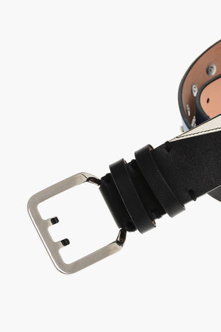 Gürtel aus Leder mit Nieten 40mm