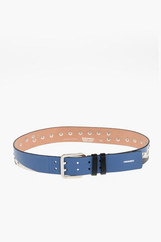 Gürtel aus Leder mit Nieten 40mm