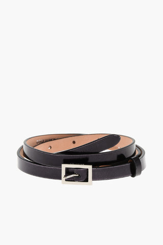 Lamè Leather Slim Belt 10mm