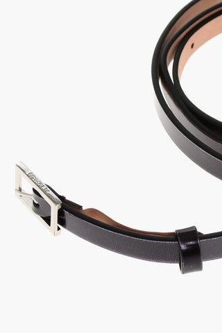 Lamè Leather Slim Belt 10mm