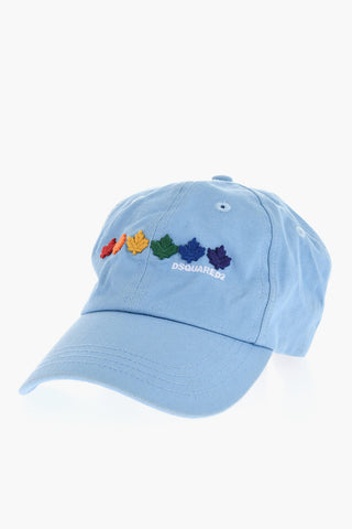 Baumwoll-Baseballcap mit Stickereien
