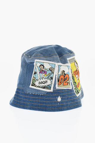 Denim Bucket Hat with Ricao Betty Boop