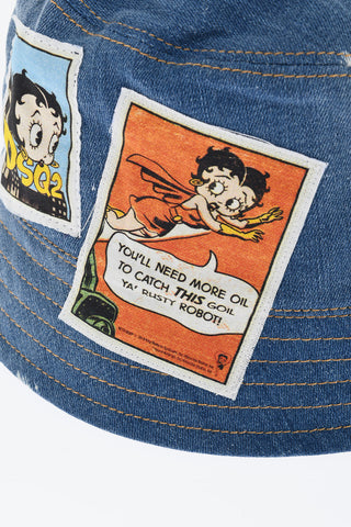 Denim Bucket Hat with Ricao Betty Boop