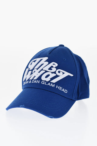 Gabardine Cotton Cap with Embossed Embroidery