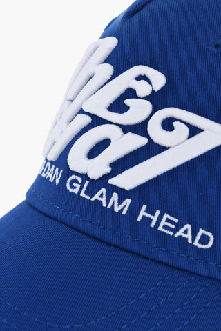 Cappello da Baseball in Gabardina di Cotone con Ricamo in Rilievo